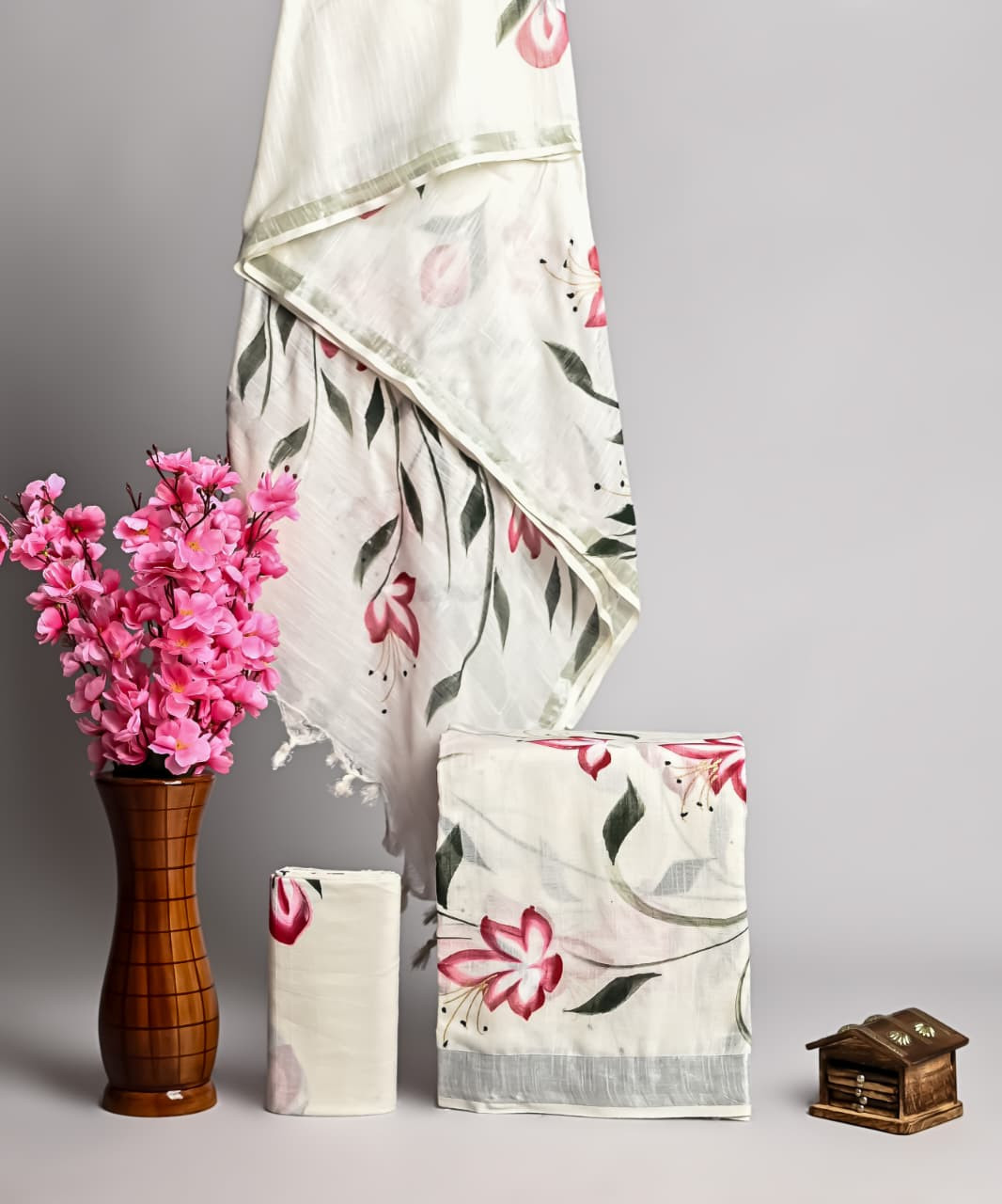 Off-White Hand-Painted Linen Suit Set