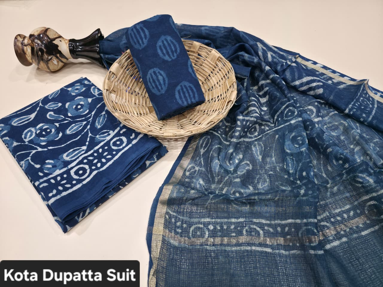 Suit with kota doriya  Dupatta